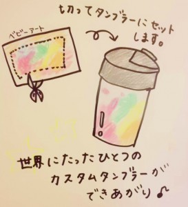 フィンガーペイントでオリジナルタンブラーを作ろう！