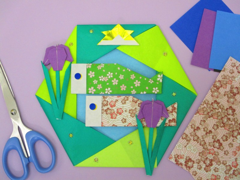 静岡呉服町教室 折り紙リース作りとリトミック